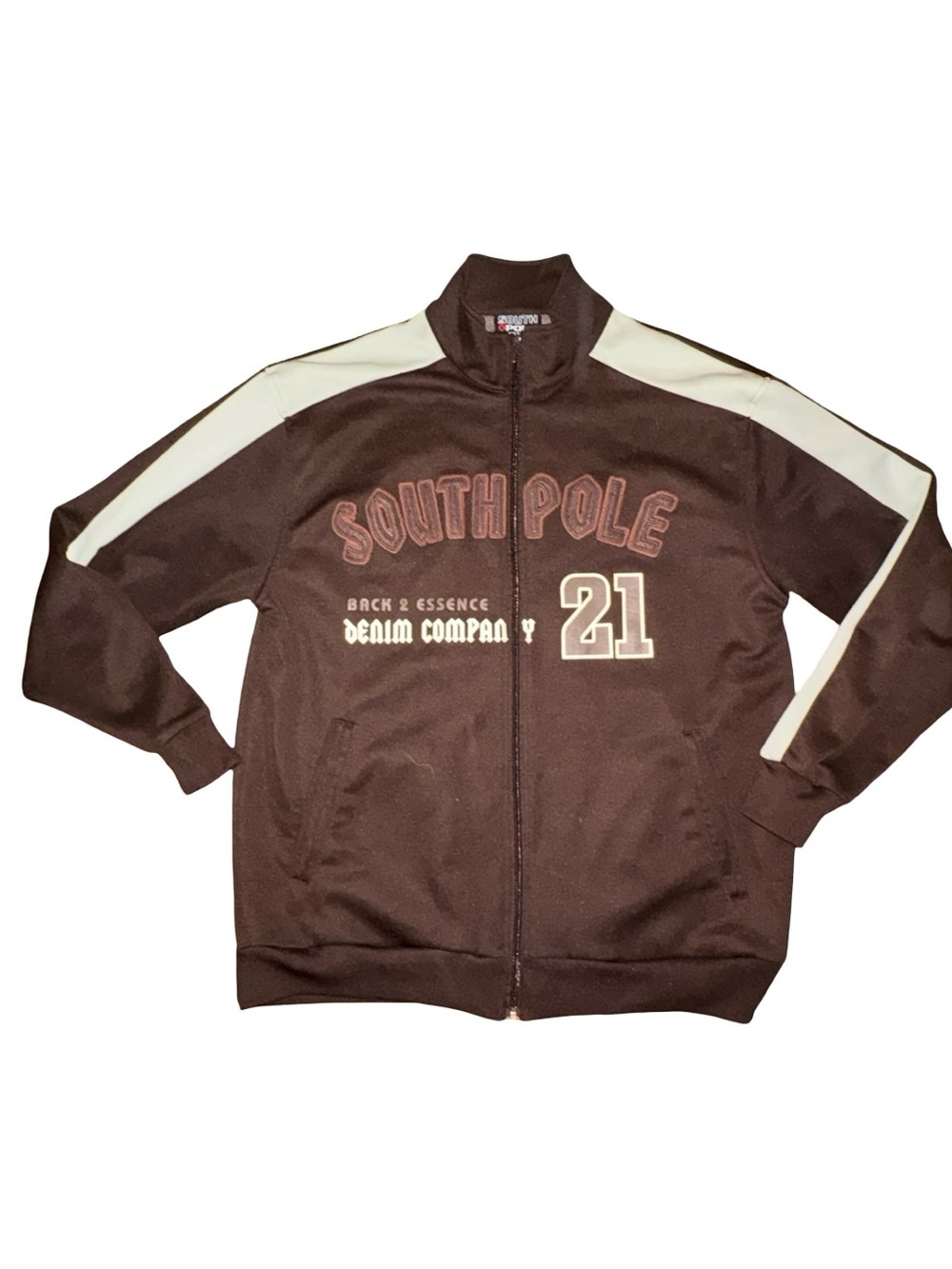 South Pole 21 Denim Company Track Jacket size medium in brown/tan